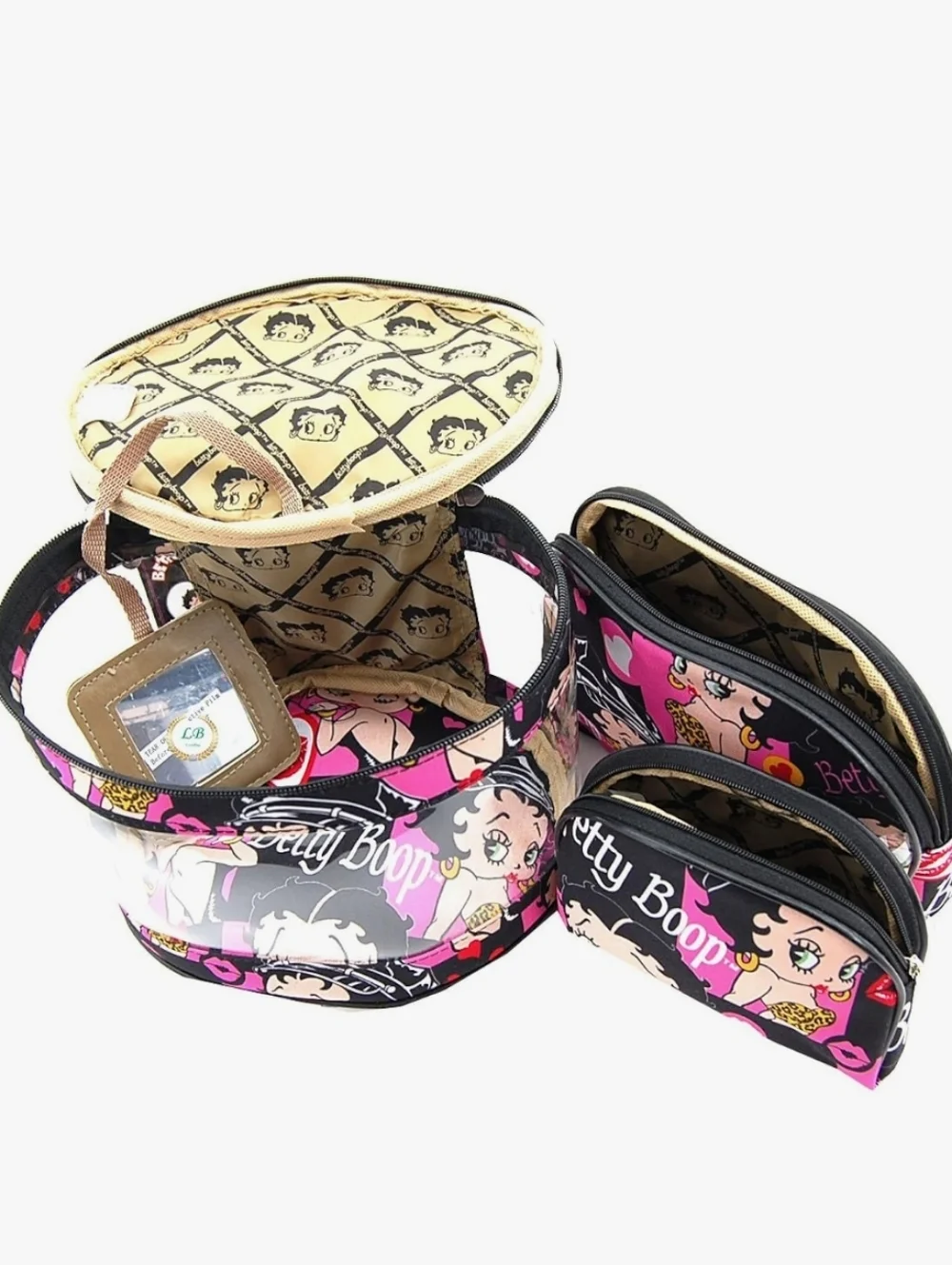 Betty Boop 3-PC  Cosmetic Bag Set